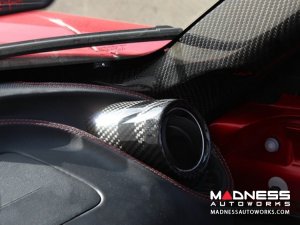 Alfa Romeo 4C Interior Air Vent Trim Kit - Carbon Fiber - Spyder - Matte Finish